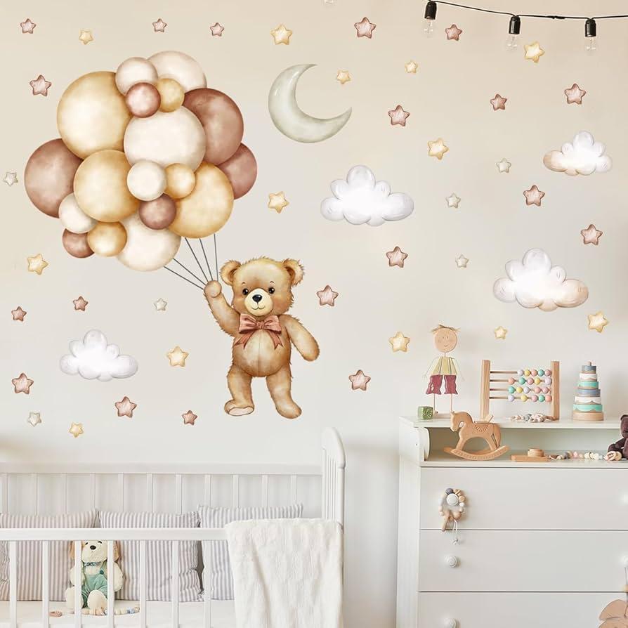 Use wall decals to add playful elements to your Nursery Nook décor