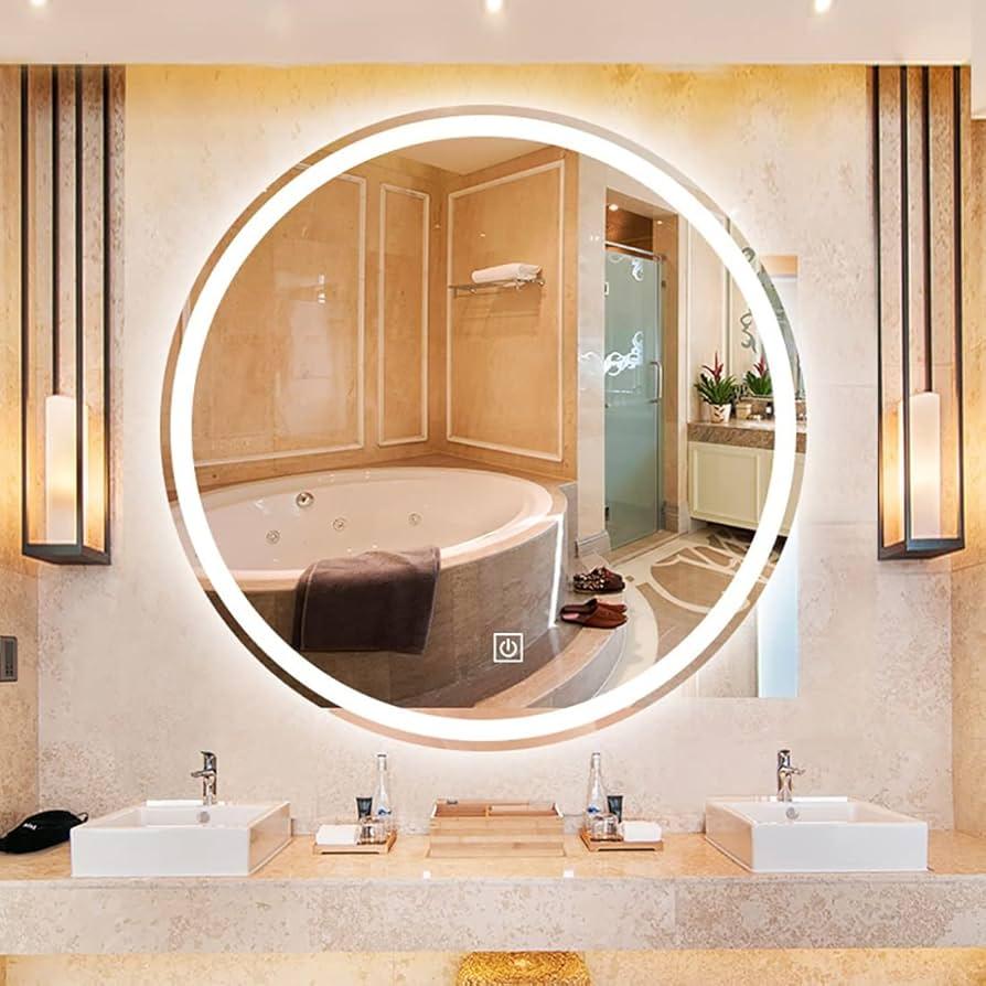 Embrace ⁣organic shapes with rounded mirrors in your boho bathroom