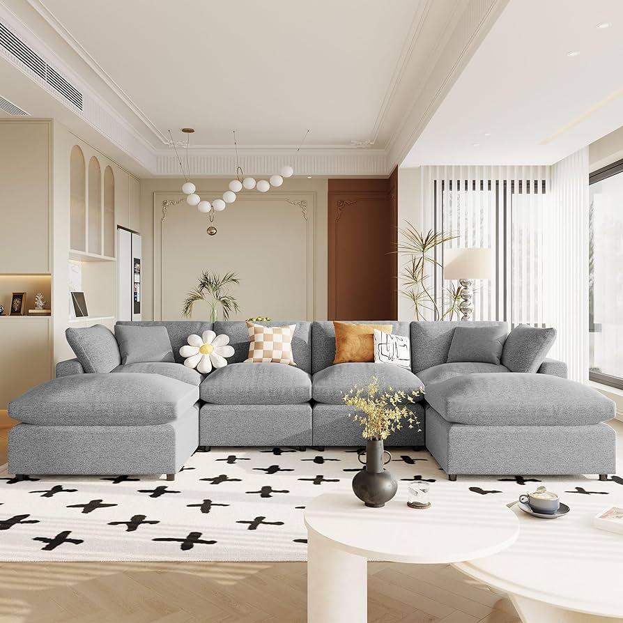 Design a customizable modular seating arrangement for flexibility in your contemporary ⁢living room