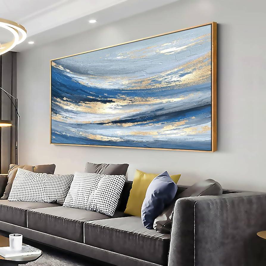 Select⁣ artworks featuring blue hues to enhance ‌your⁣ living rooms vibe