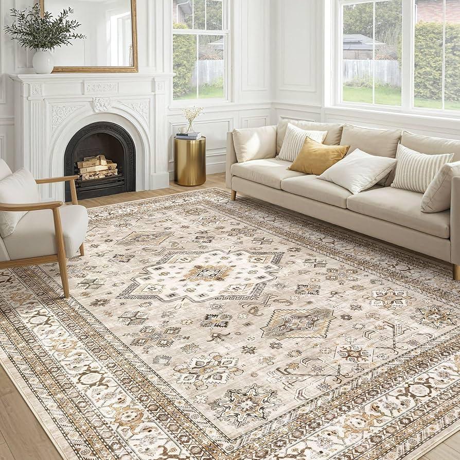 Add a plush‌ area ‌rug with rich patterns to define your vintage living room space