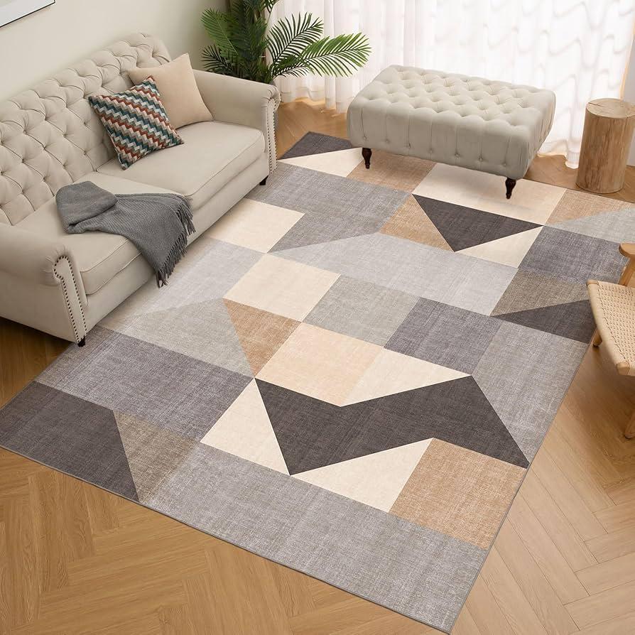 Opt‌ for geometric patterns in​ rugs​ for a modern contemporary living room appeal