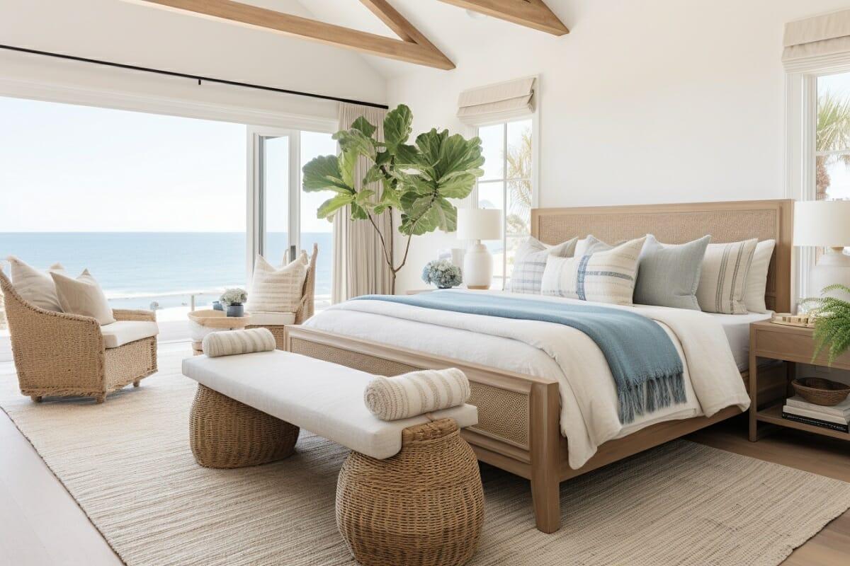 Coastal Bedroom:​ Bring the beach indoors with soft blues‍ and whites