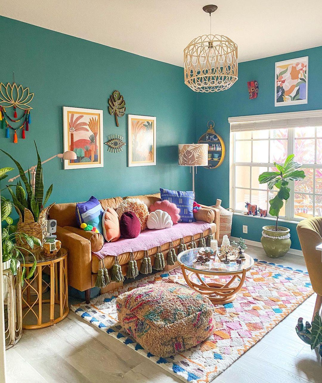 Bohemian Bedroom: Embrace vibrant colors and eclectic decor for warmth