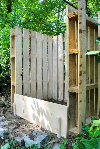 Incorporate a pallet garden composting station for sustainable growth