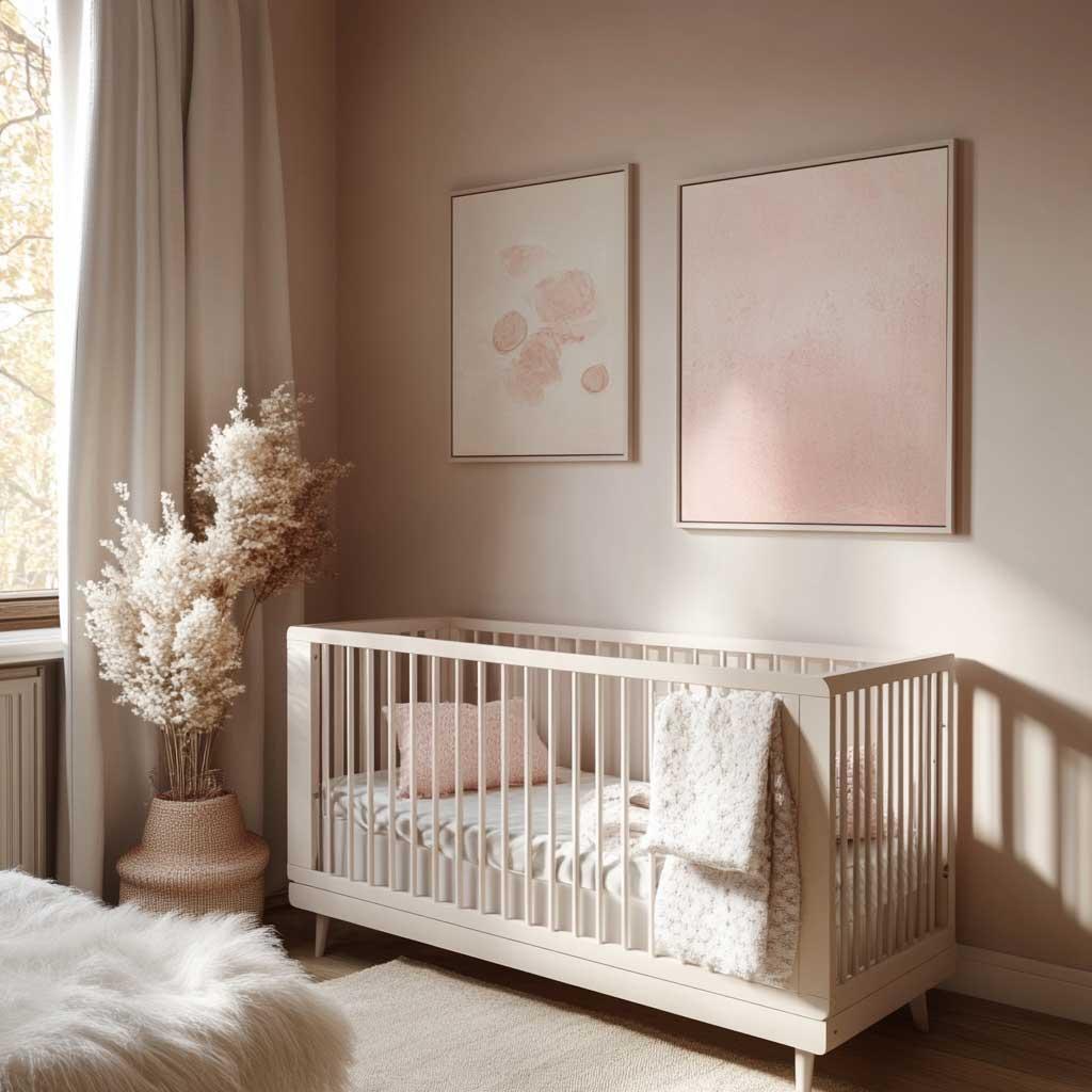 Use soft textiles to create warmth in your small nursery