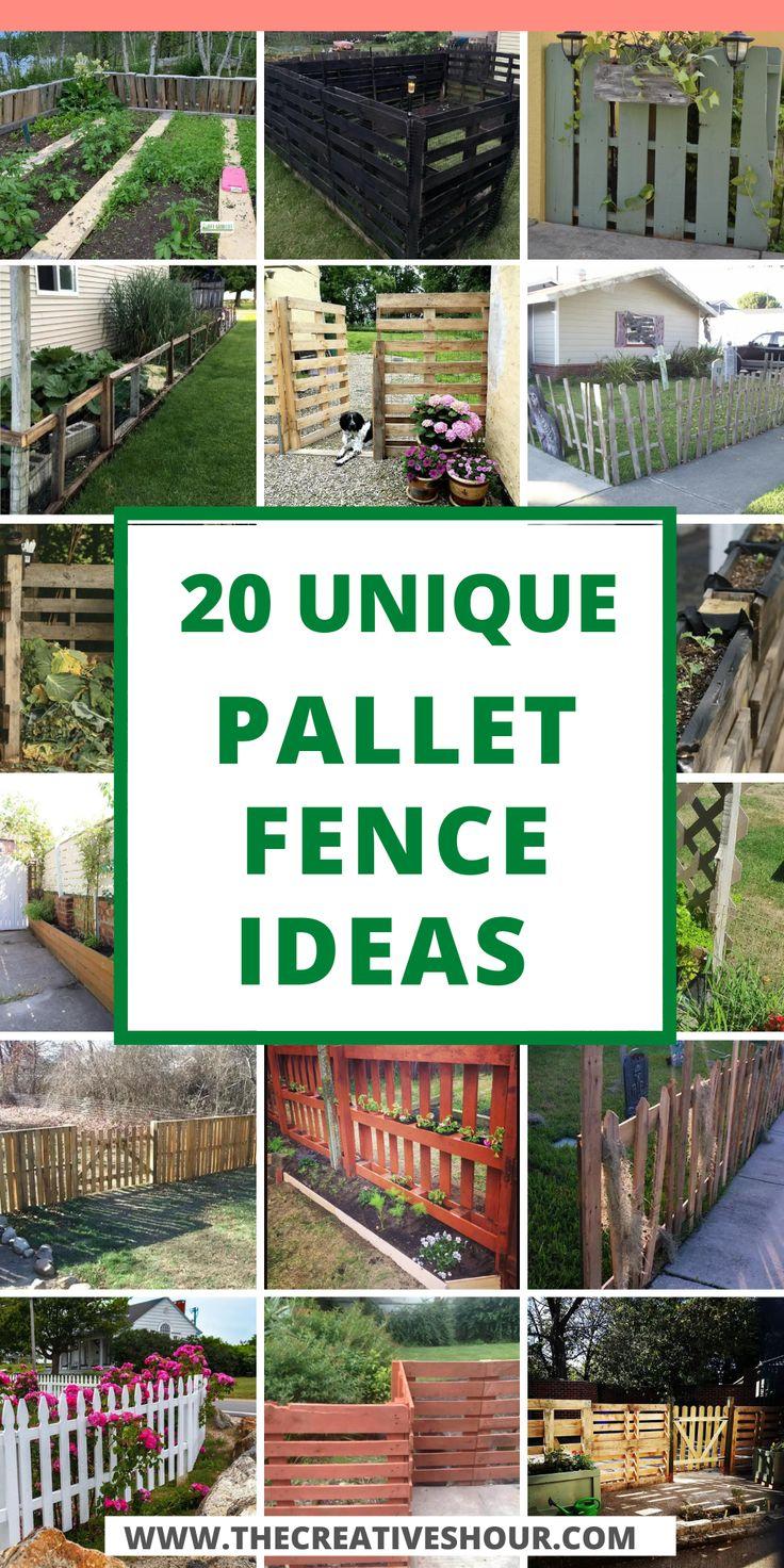 Rustic Pallet Garden Fence: Combine beauty and functionality with a green twist