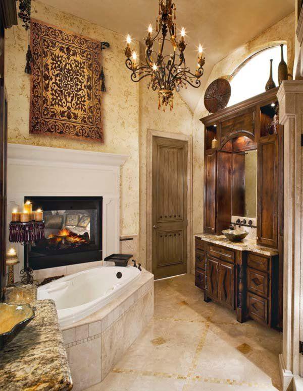 Install a fireplace for a warm focal point in‌ your Chalet Bathroom