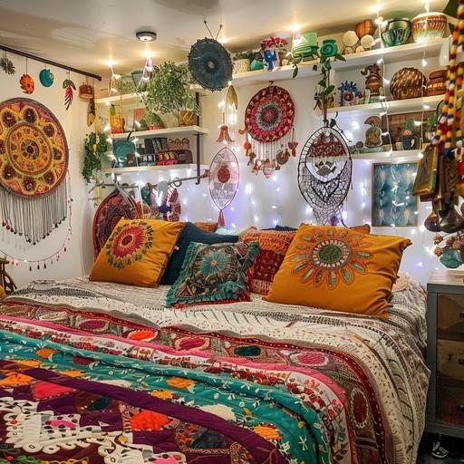 Bohemian Bedroom: Embrace vibrant⁣ colors and eclectic⁣ patterns for artistic flair