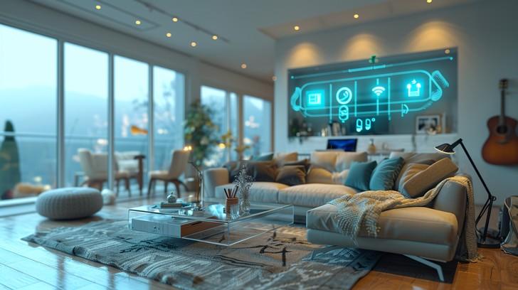 Smart technology can seamlessly integrate into your modern living room aesthetic