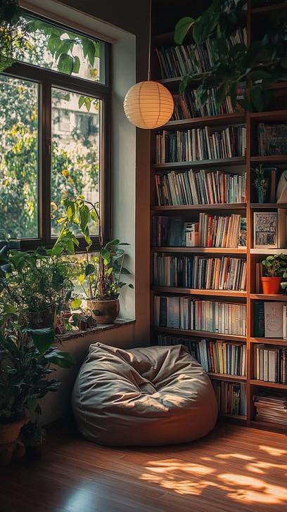 Create⁤ a‍ reading nook with a comfy chair nestled in your ⁢earthy ​living‍ room