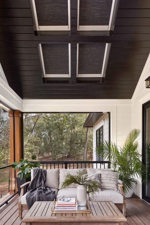 Install a‌ skylight for brighter days on your screened porch