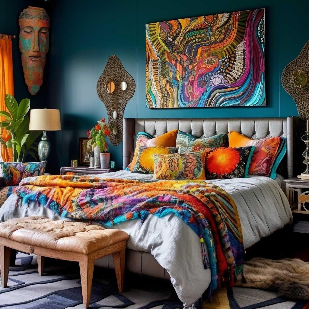 Eclectic Bedroom: Blend various styles and textures for unique personality