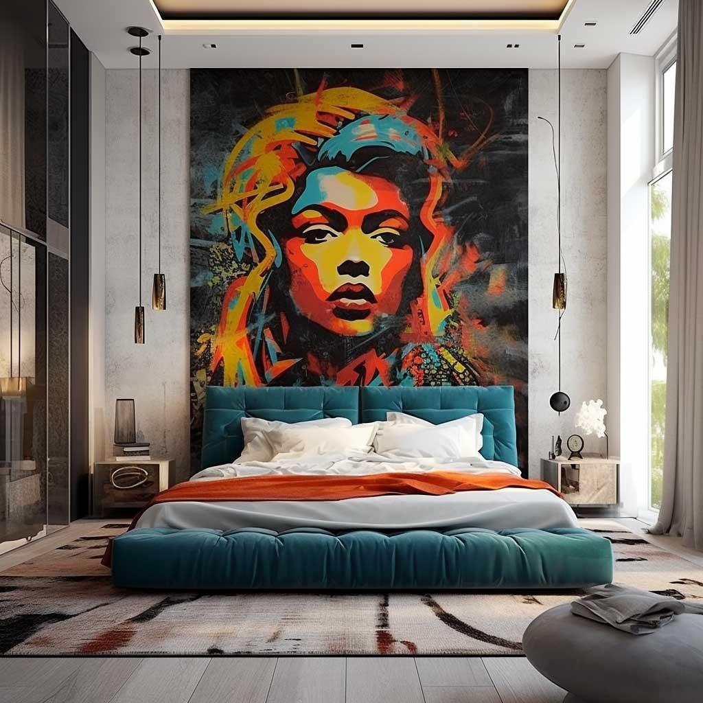 Artistic ⁣Bedroom: Bold colors and unique ‍artworks inspire creativity