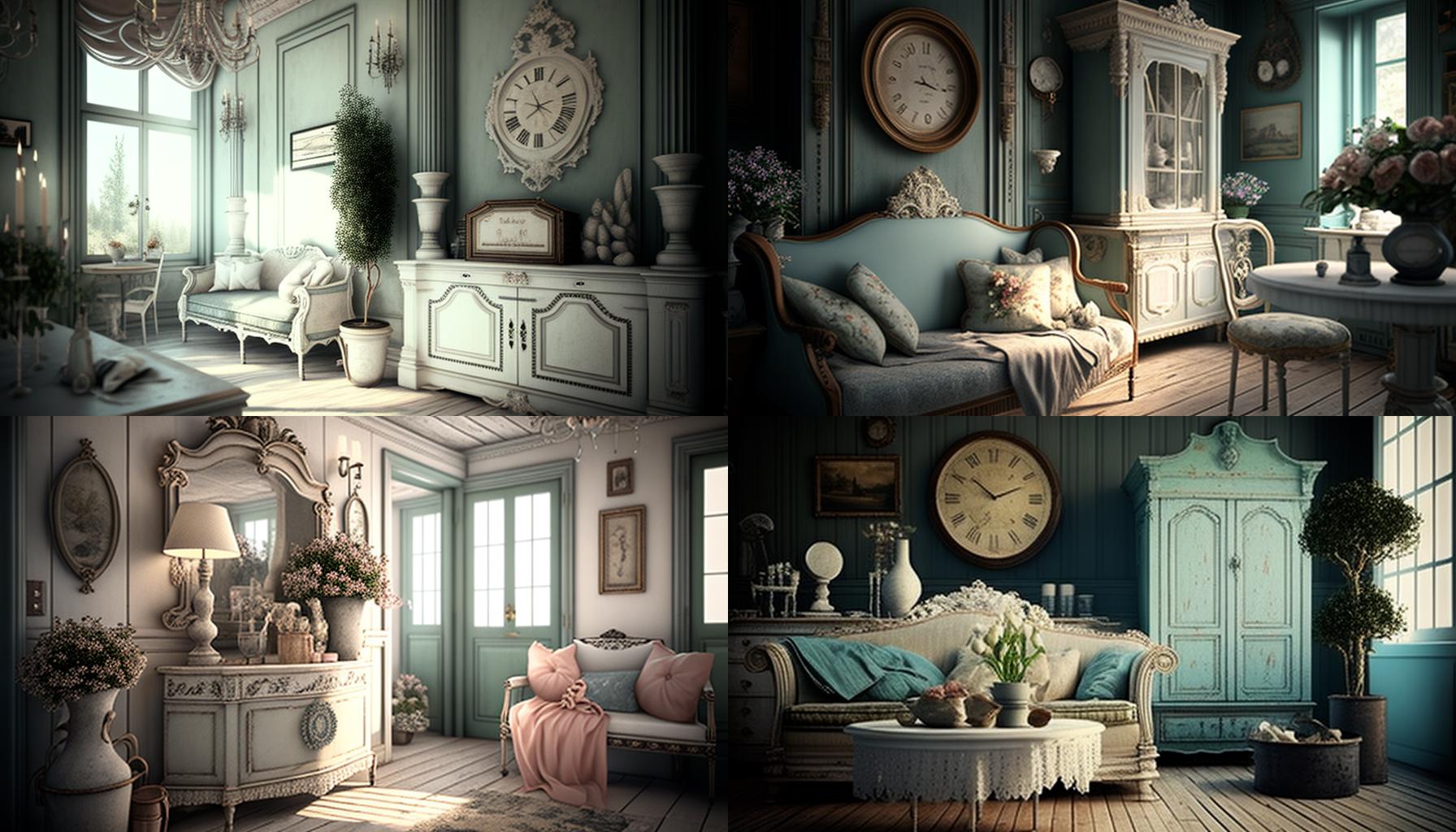 Shabby Chic⁤ Living Room:‌ Vintage ⁣finds and pastel ⁢colors create a romantic vibe