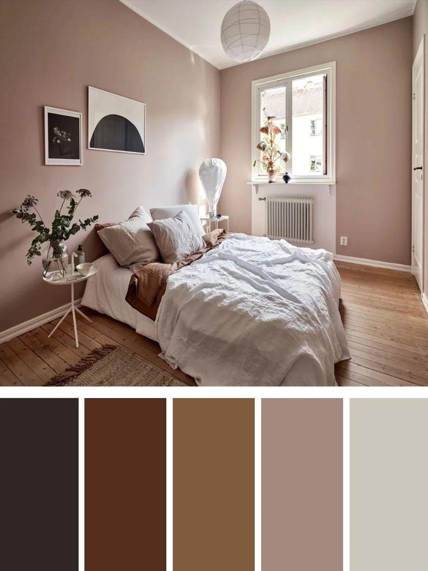 Choose a calming color palette for your minimalist bedroom walls