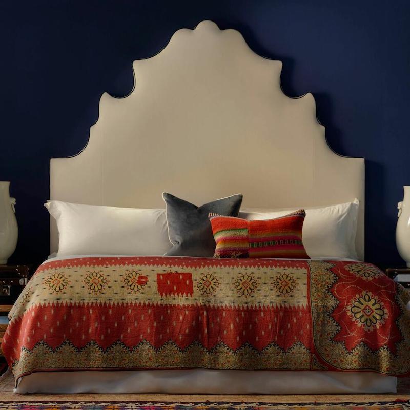 Feature a simple headboard to create a focal point