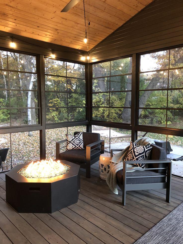 Introduce a fire pit for warmth and conversation⁤ on your Screened Porch