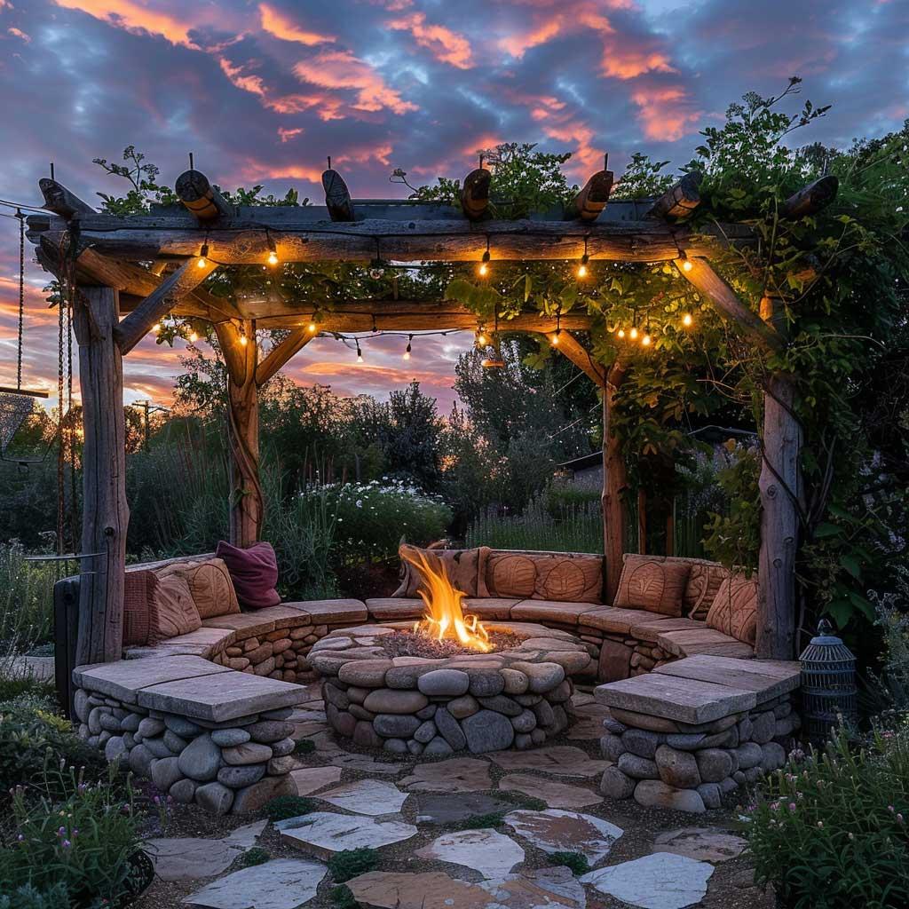 Build a rustic pergola to define your backyard oasis