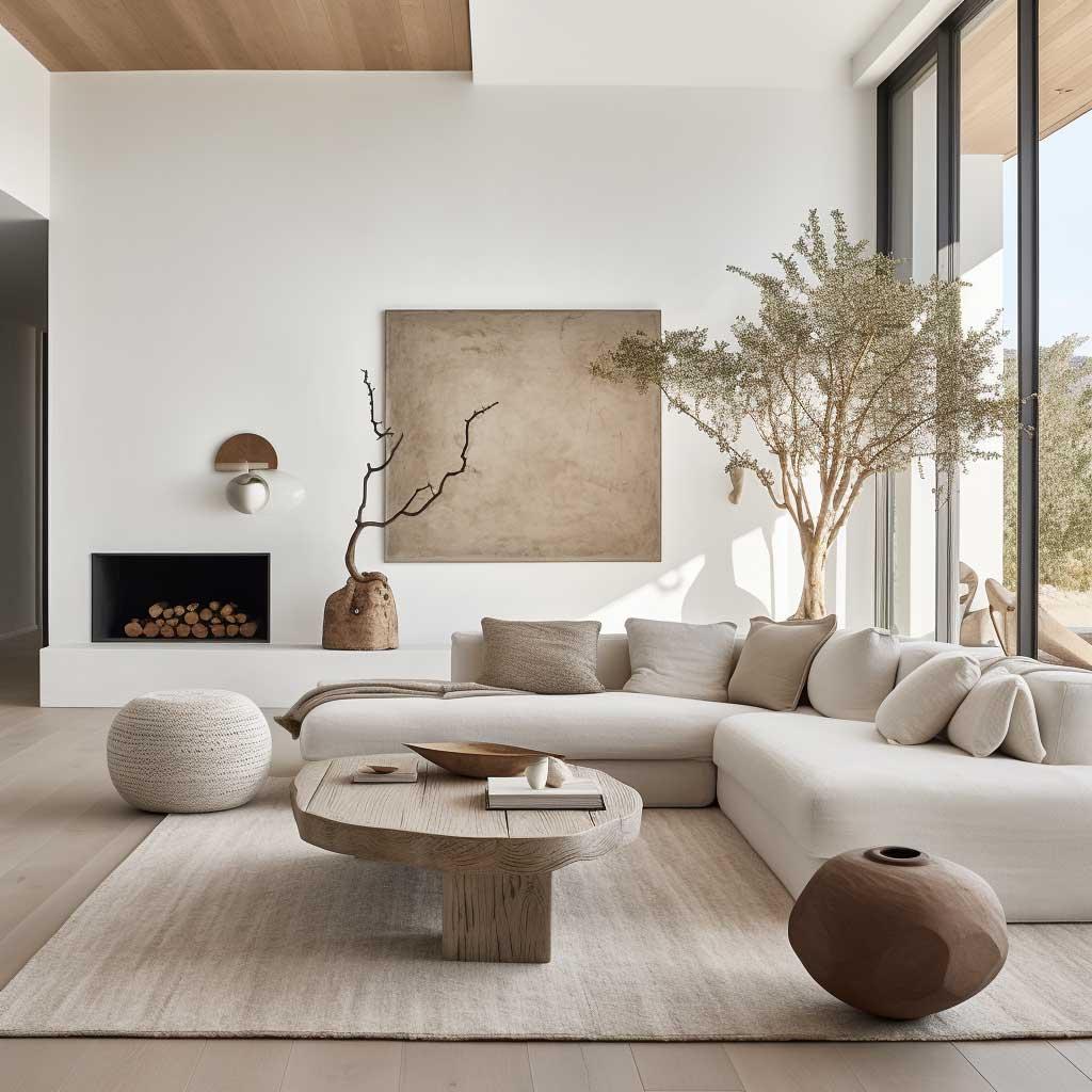 Neutral color schemes for a calming​ and inviting Contemporary Living Room atmosphere