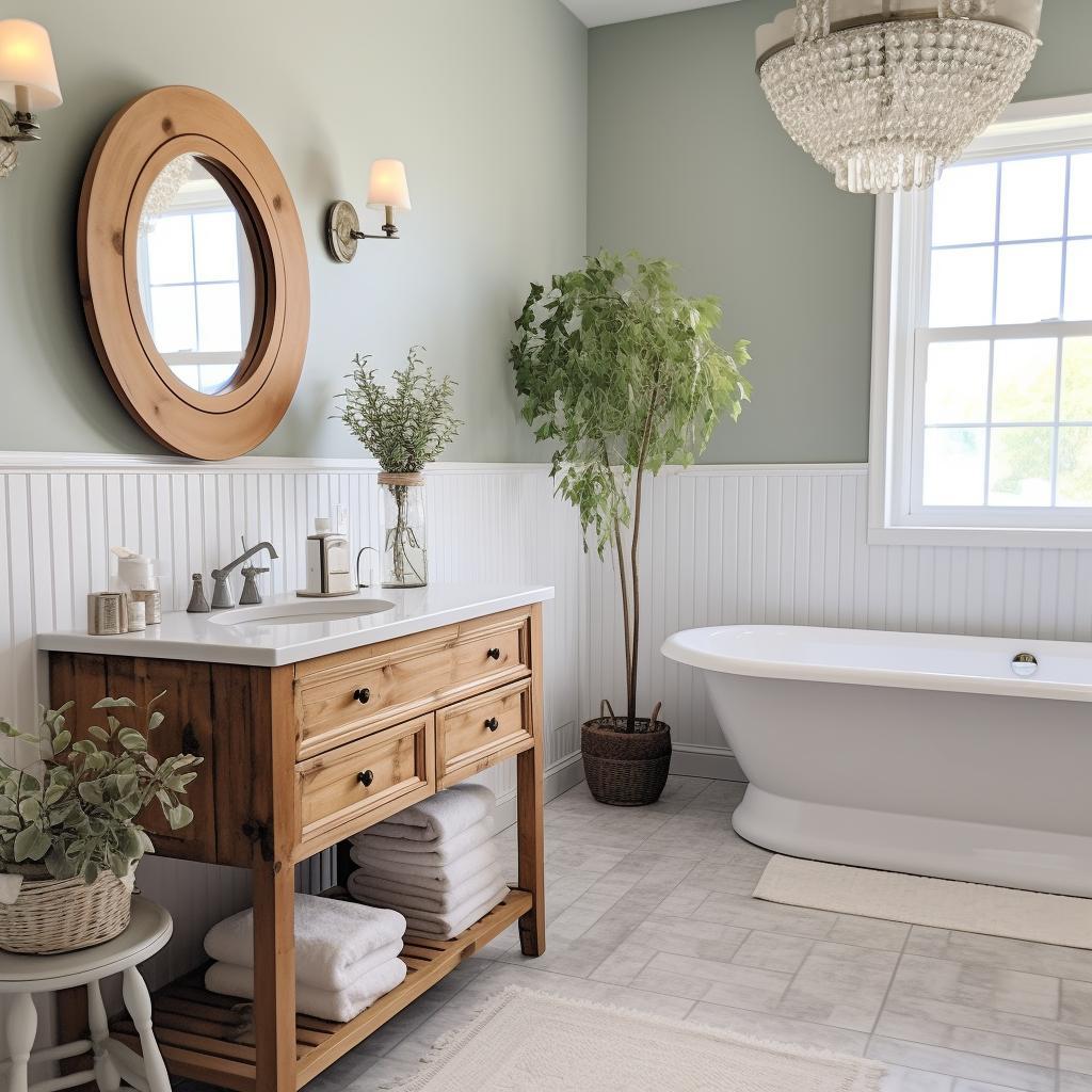 A freestanding‌ bathtub turns your Farmhouse Bathroom into a ​luxurious ⁤retreat