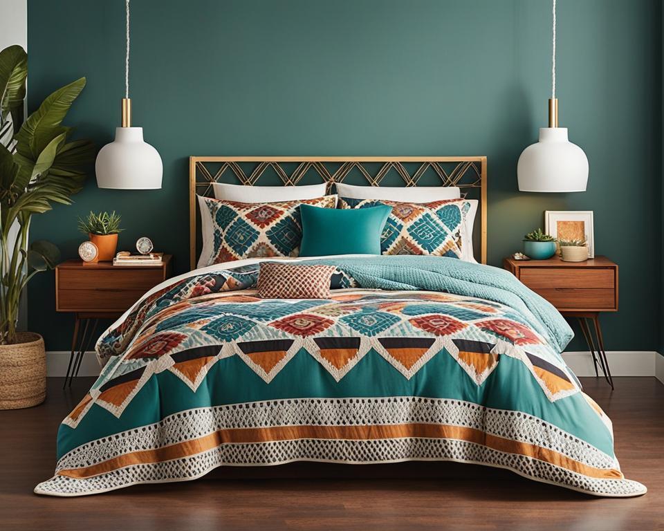 Retro Bedroom: Step back in time with playful patterns and vintage furniture