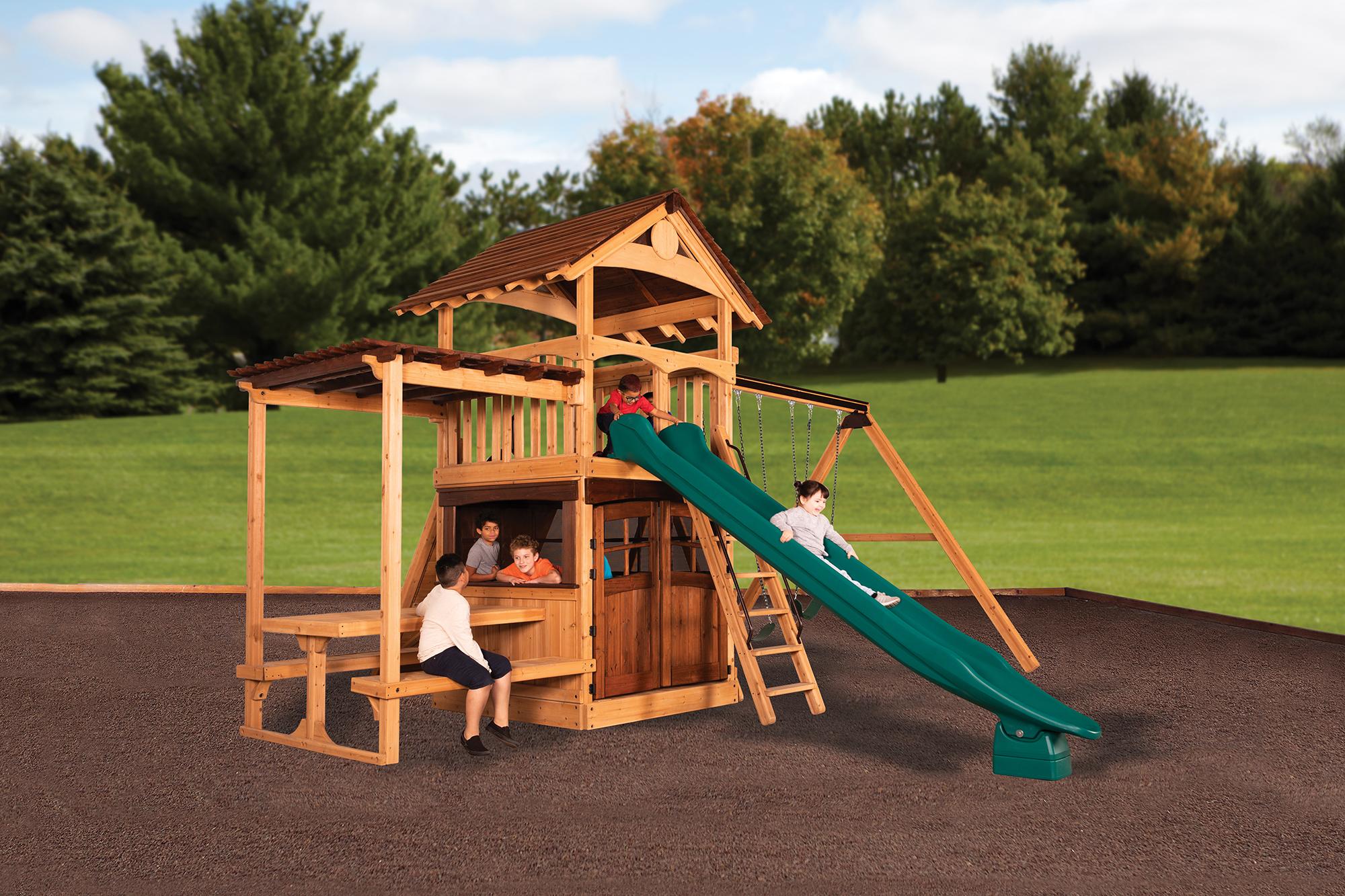 Construct a treehouse for children’s imaginative backyard adventures