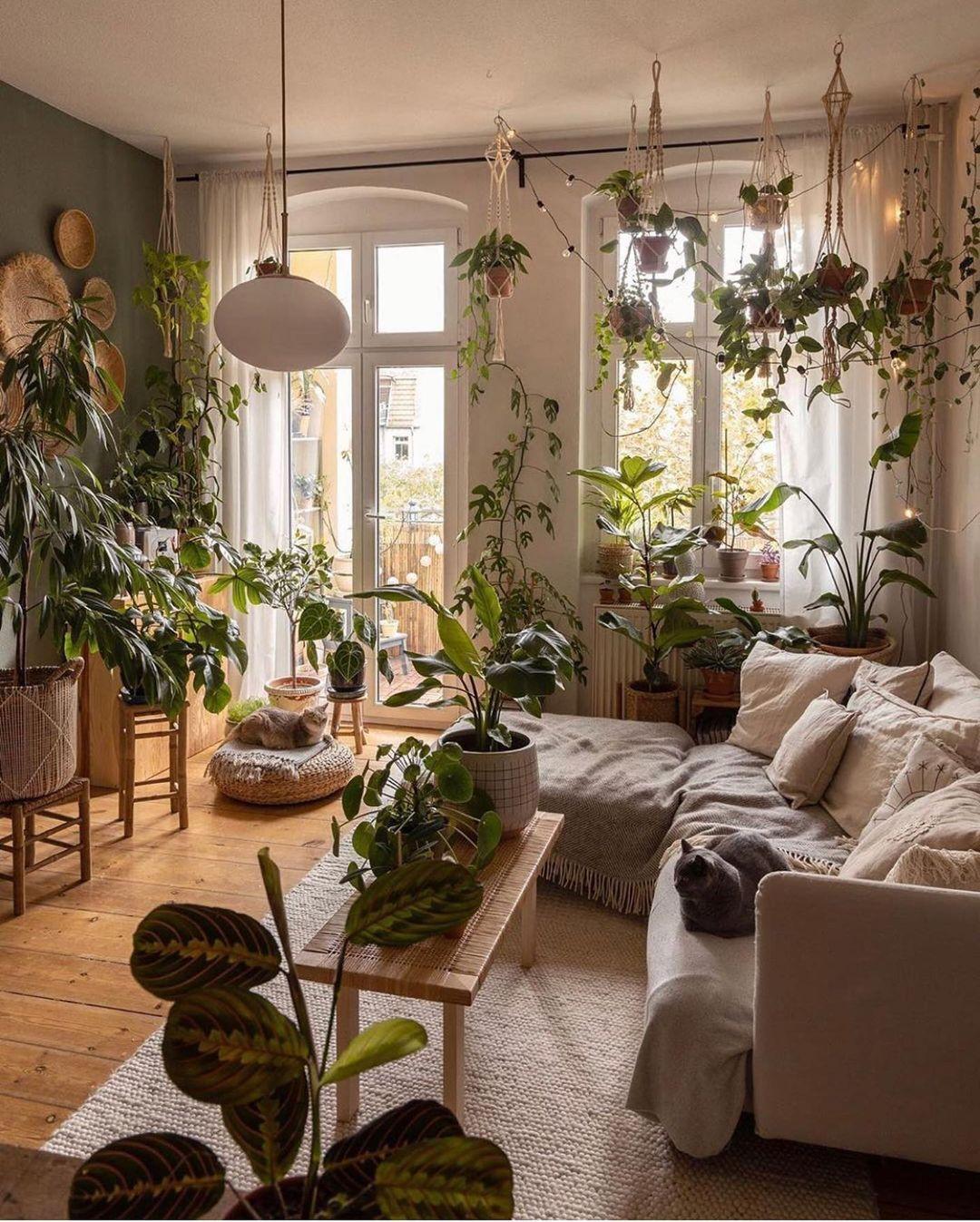 Bring in an assortment of plants for ⁤a lively⁢ Boho ‌Living Room atmosphere