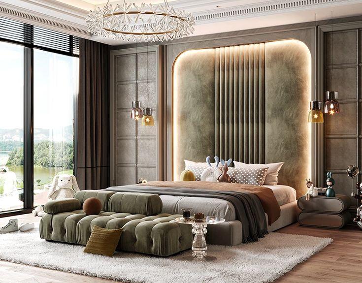 Luxurious ⁣Bedroom: Indulge in opulent fabrics and elegant⁤ finishing⁢ touches