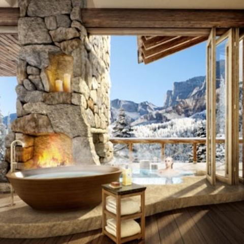 A ⁤fireplace adds warmth and style to your Chalet‌ Bathroom