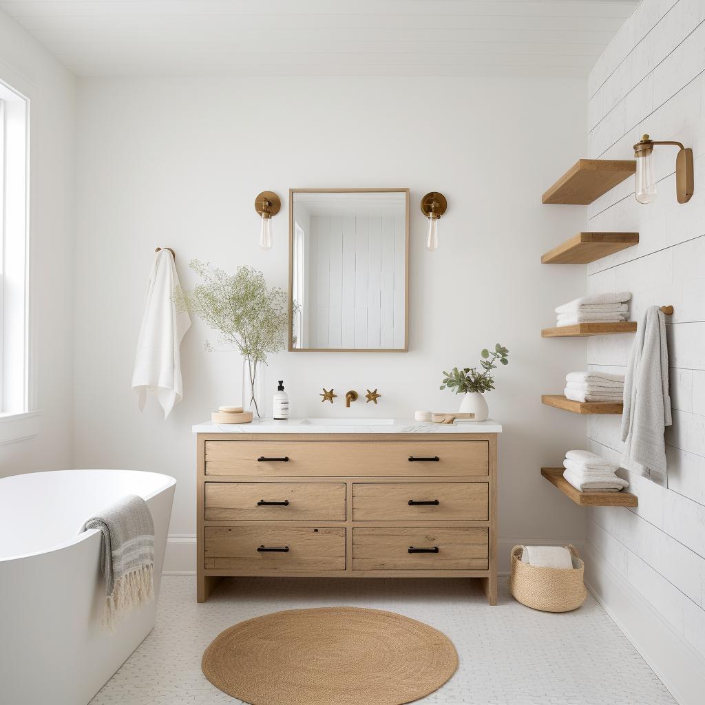 Create a ⁣wooden bathroom with a warm color ‌palette to envelop⁤ you in comfort