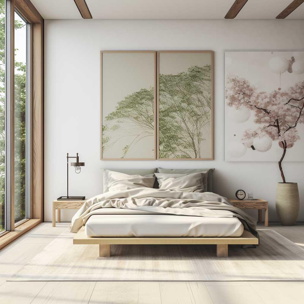 Embrace open spaces to encourage tranquility in your minimalist bedroom