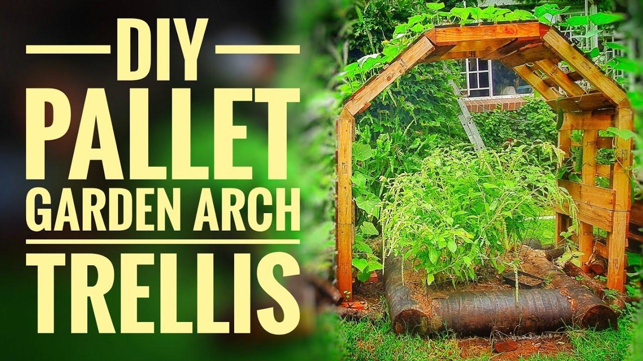 DIY Pallet Garden Trellis: Support climbing plants with a rustic wooden design