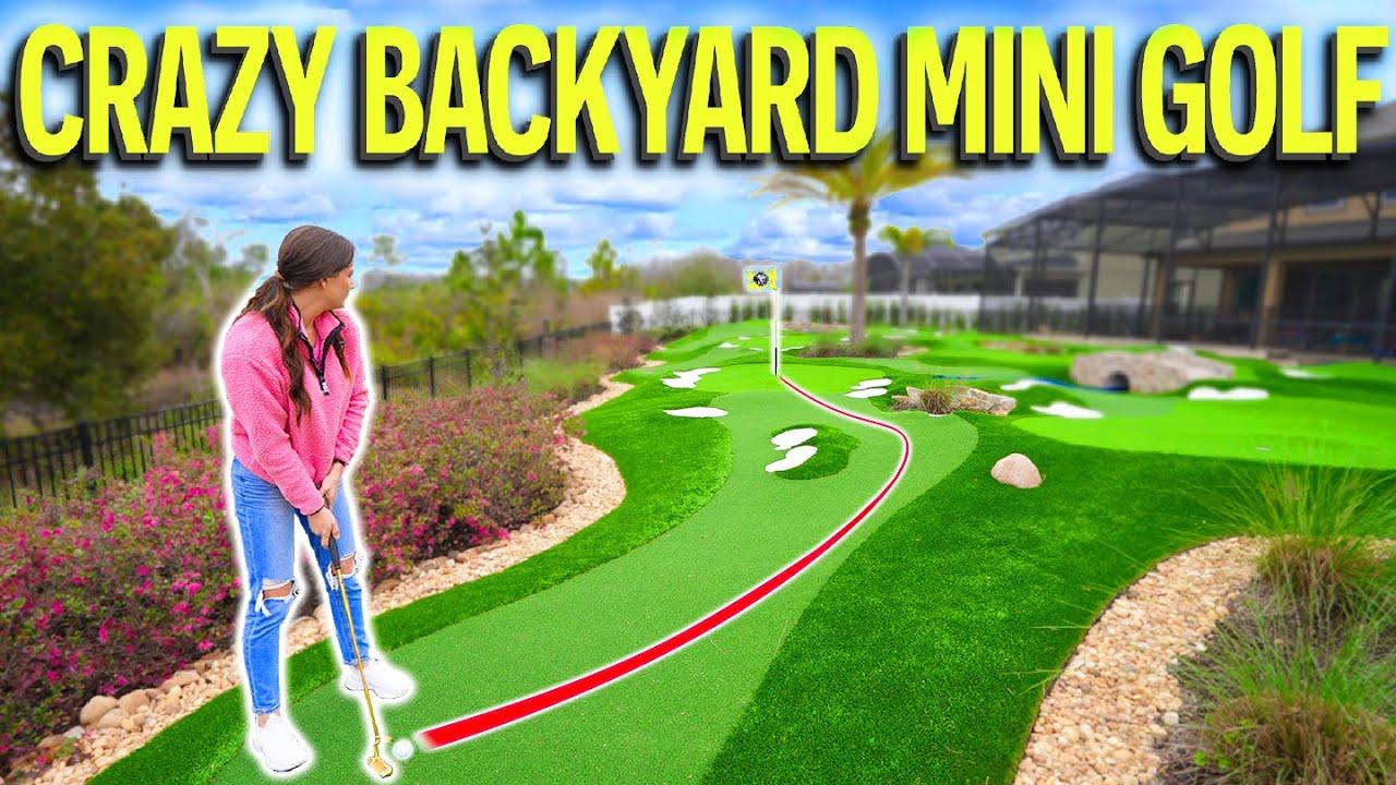 Build a ‌mini golf course for backyard fun