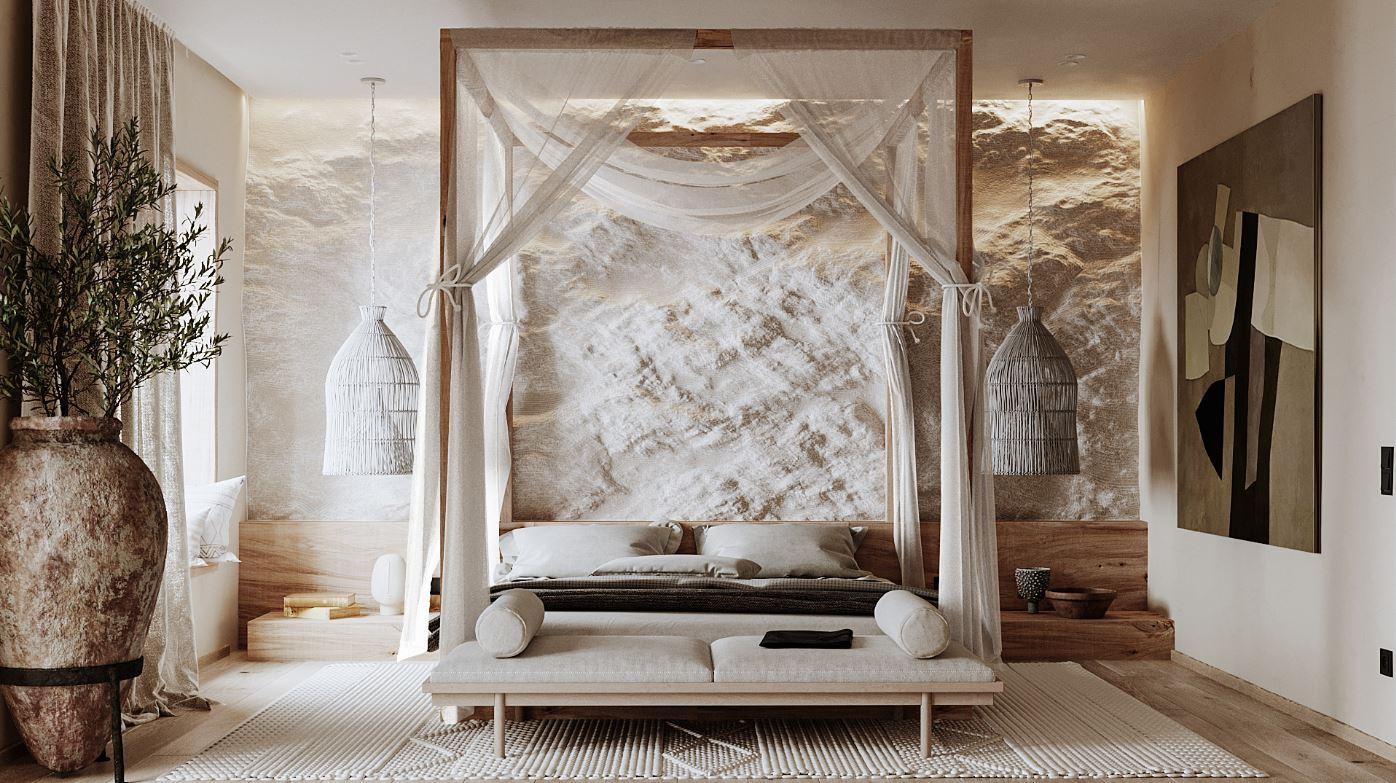 Canopy beds evoke romance, providing a ‌dreamy escape in this enchanting bedroom trend