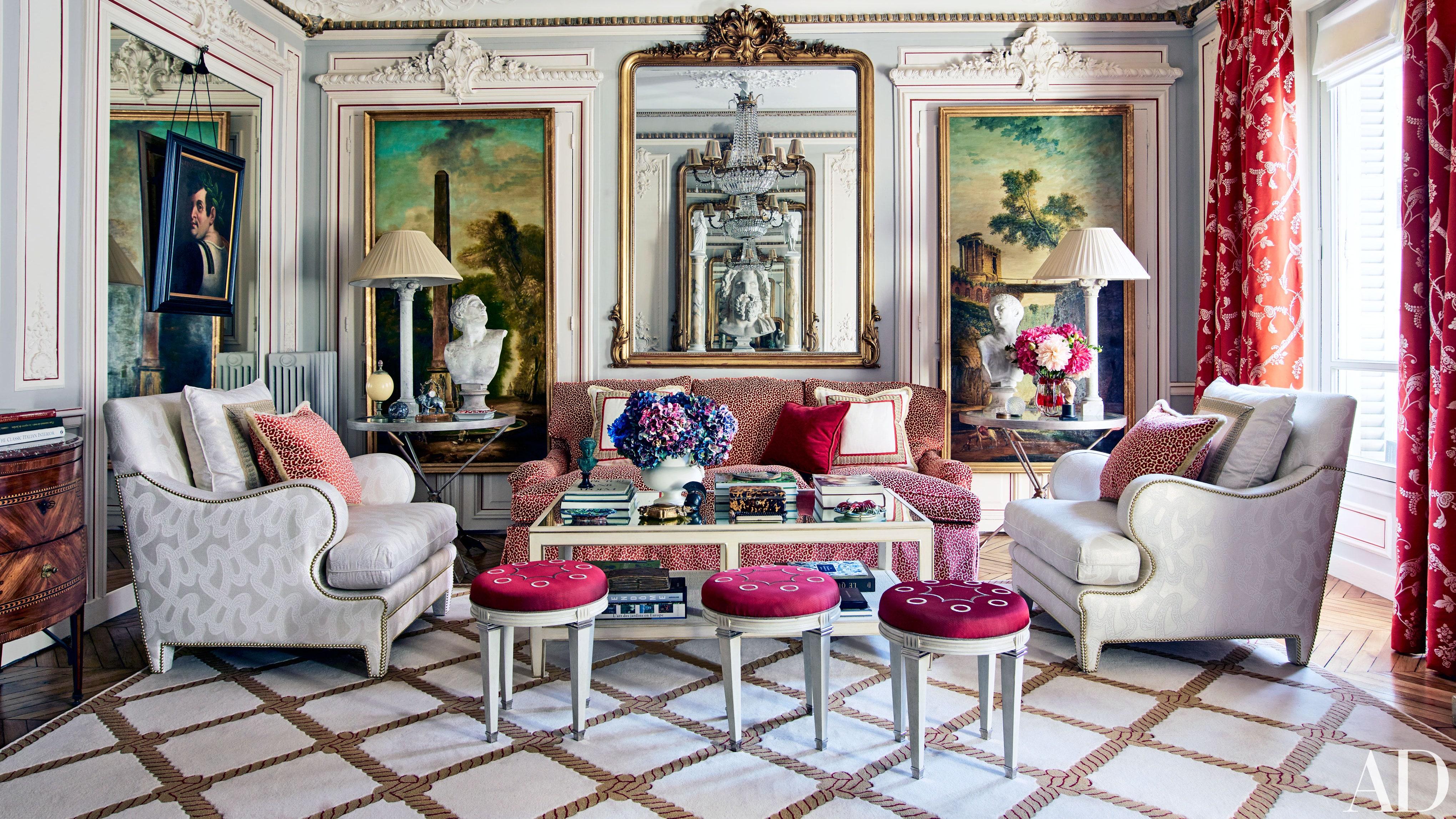 Traditional Living Room: Timeless elegance with classic furnishings and rich decor