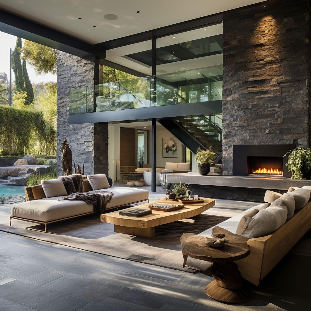 Integrate natural materials like wood and ⁢stone for warmth in your contemporary living room