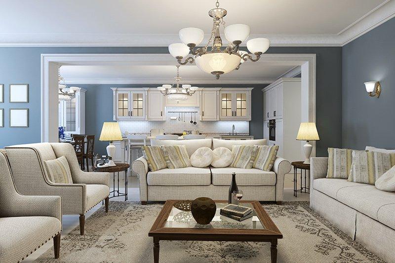 Elegant Living ⁤Room: Luxe finishes‌ and‍ careful detailing exude ‌sophistication and grace