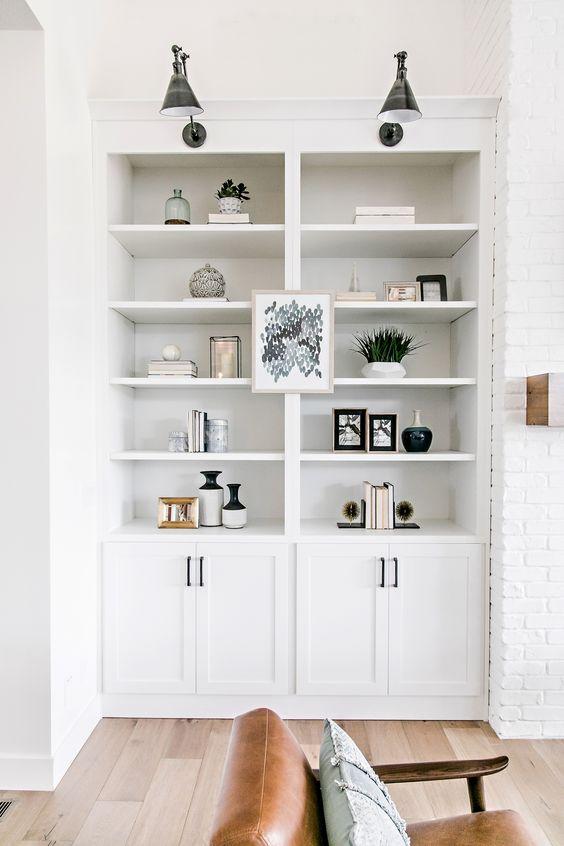 Install built-in shelving to ‌organize books and displays in your Contemporary Living Room