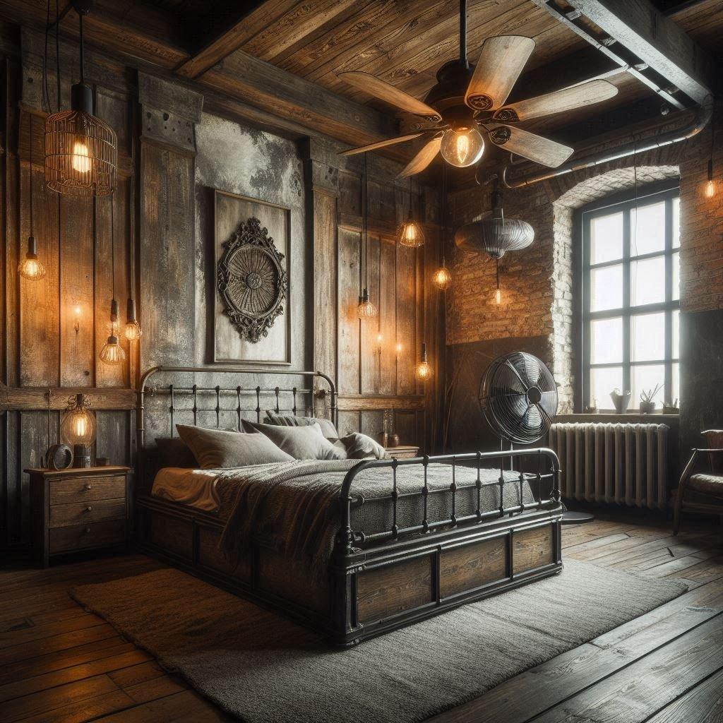 Industrial‍ Bedroom Trend: Use raw materials ⁢like metal and wood for an urban edge