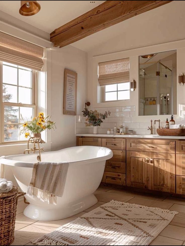 24 Essential Elements for Your Dream Farmhouse Bathroom