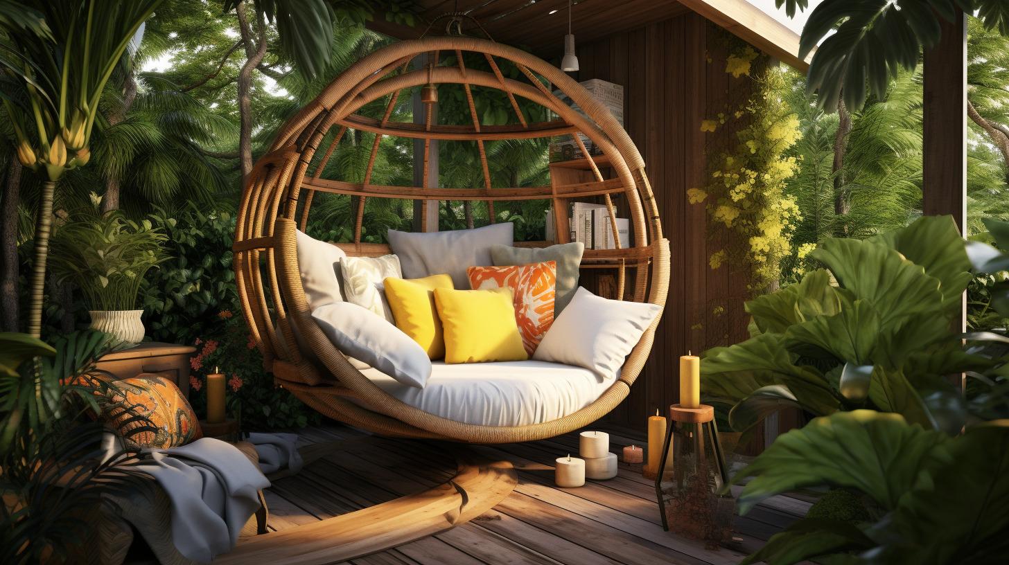 Transform a corner into a cozy reading nook for your backyard oasis