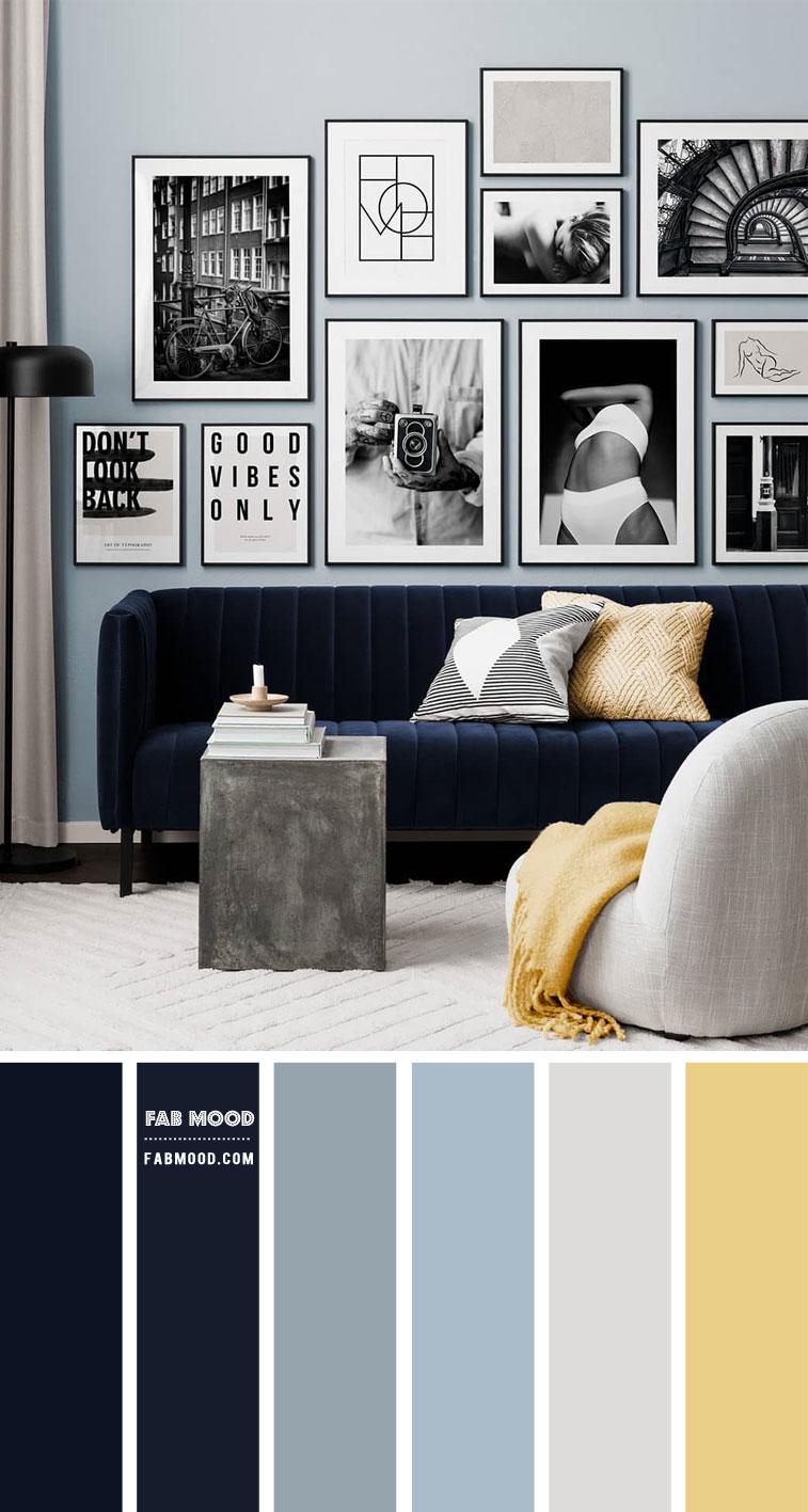 Combine different shades of ‍blue for a ​dynamic living room palette