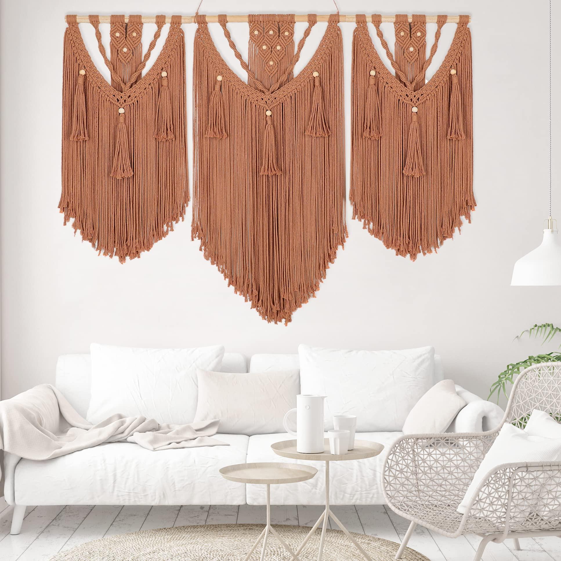 Use macramé ‌hangings for wall decor that enhances your Boho Living Room aesthetic