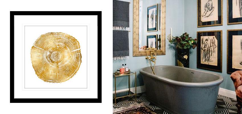 Hang framed art to make your eclectic ​bathroom feel ⁤like a gallery