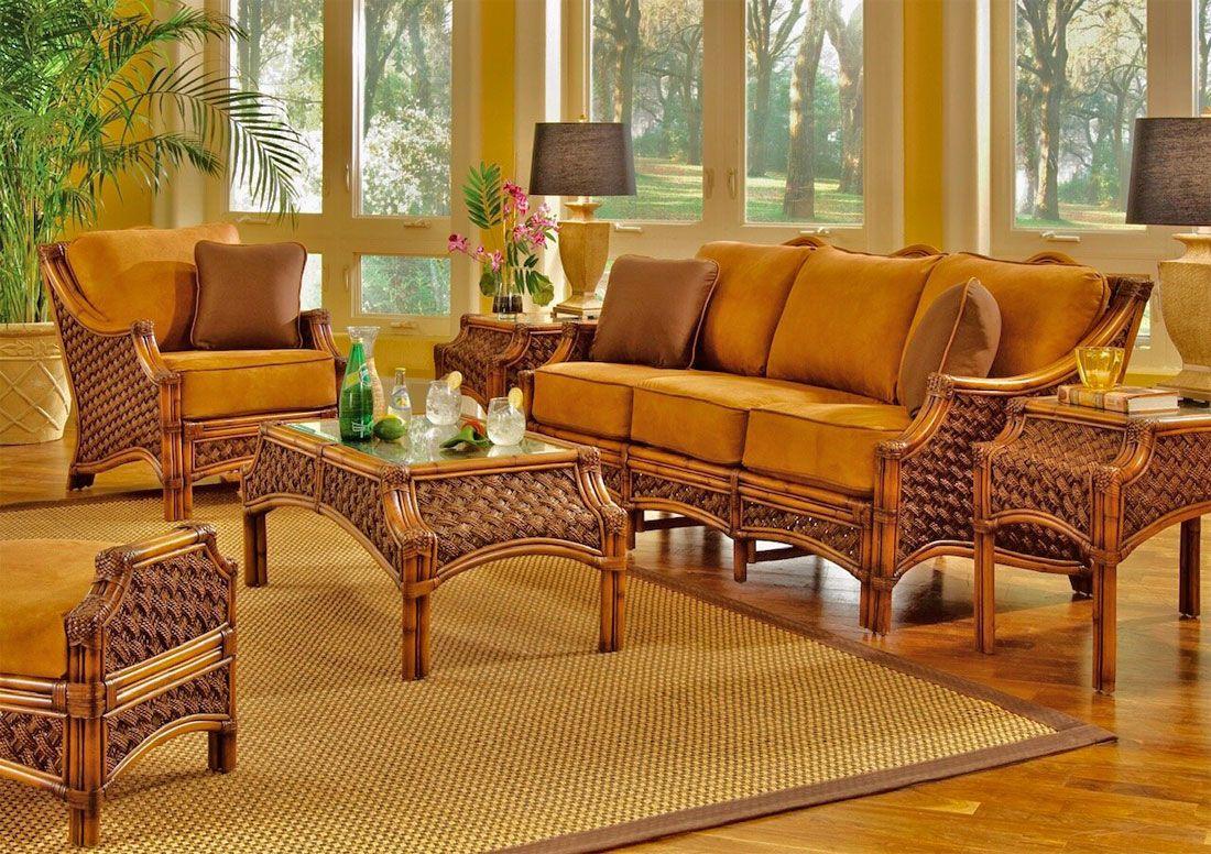 Use wicker‍ or rattan furnishings for a breezy, Earthy Living Room feel