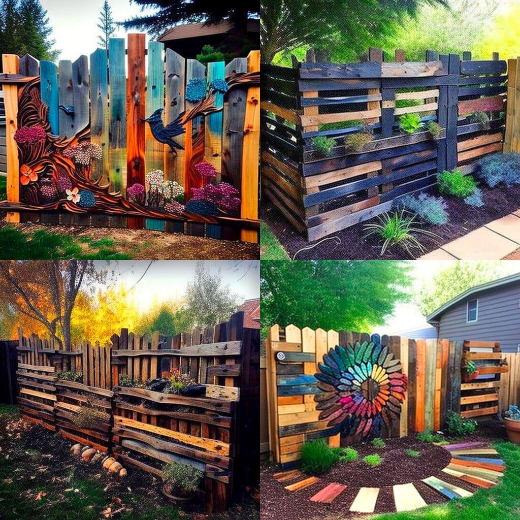 Chic ⁢Pallet Garden Fence Design for Privacy