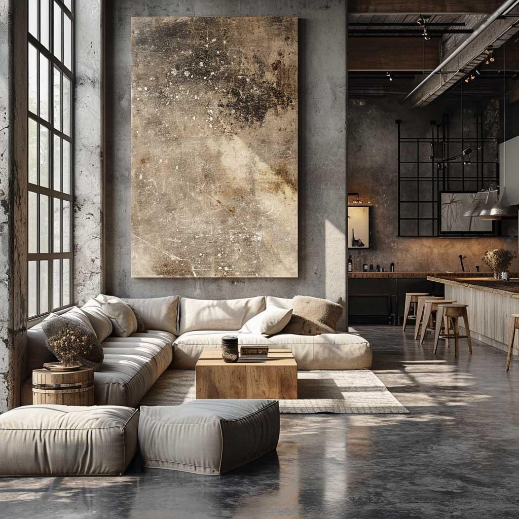 Elegant Industrial: Combine ⁤sleek ​lines with raw materials in your Living Room