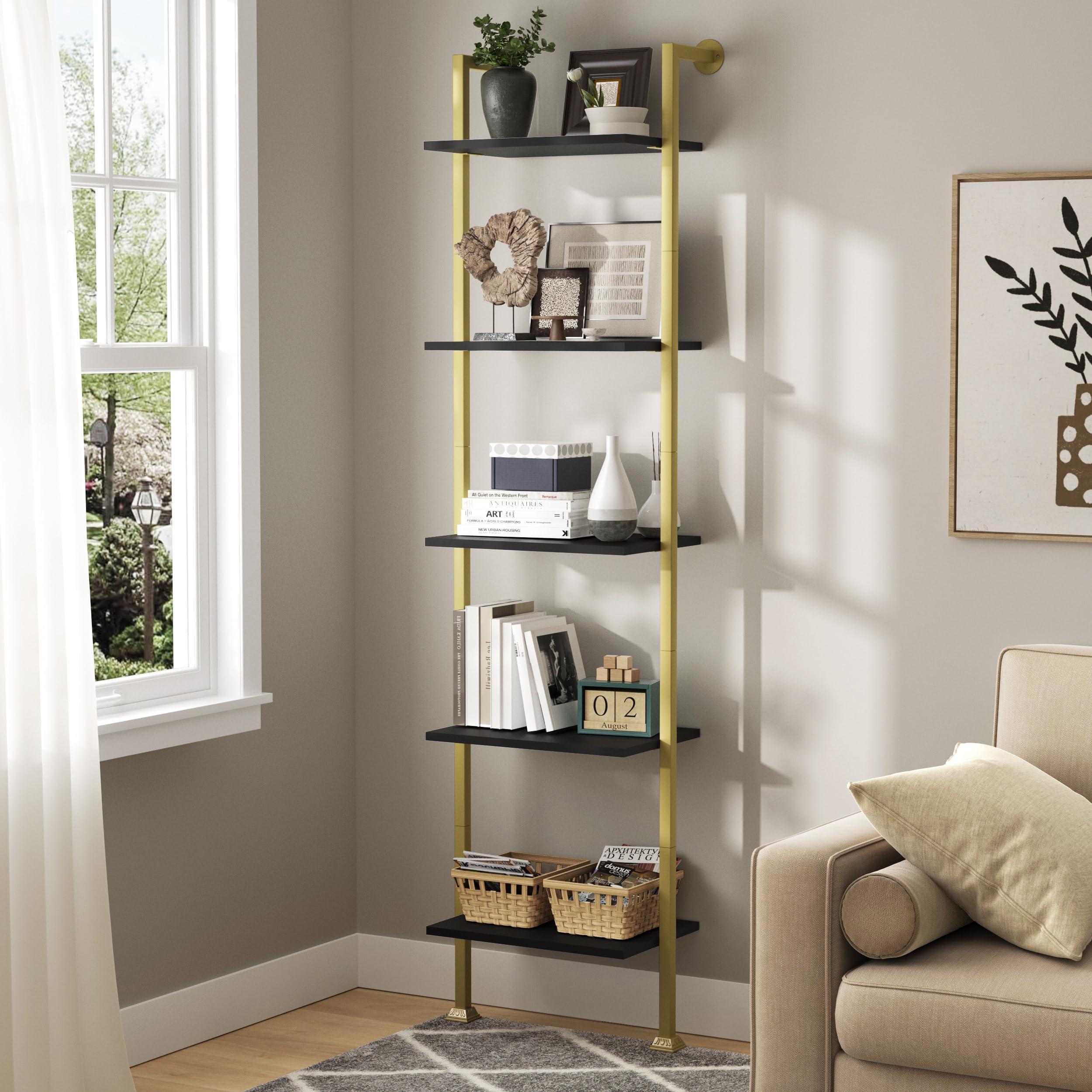 Use open shelving for displaying books and decor, enhancing your Contemporary Living Rooms style