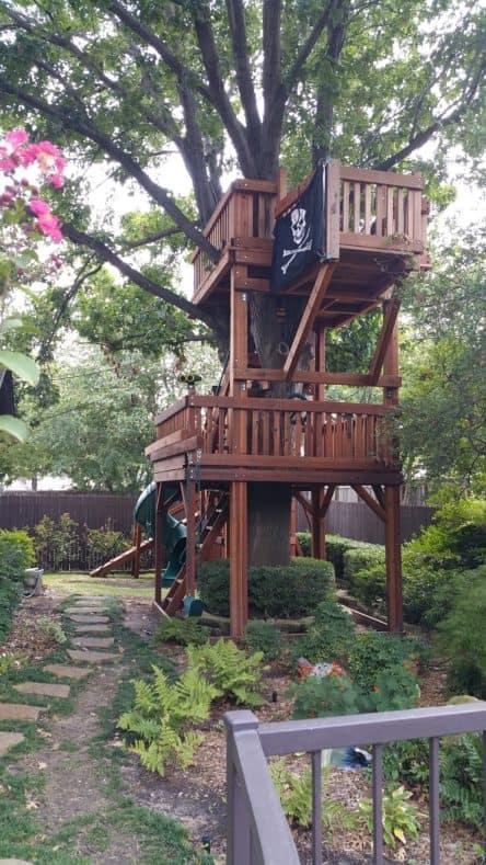 Build a treehouse for adventurous backyard fun